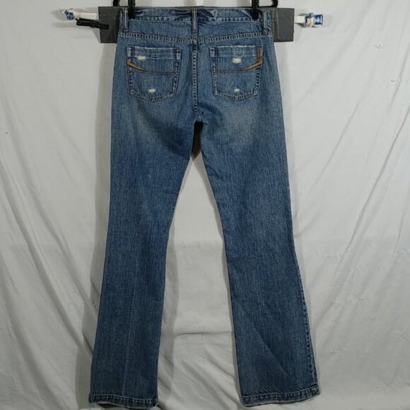 Ezra Fitch Vintage Women's Blue Bootcut 100% COTTON Distressed Jeans Size 6 US - Picture 2 of 8